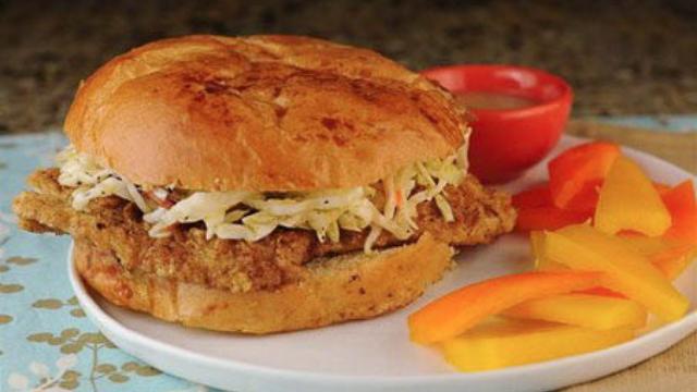 Image of Cajun Fish Sandwiches with Crunchy Slaw