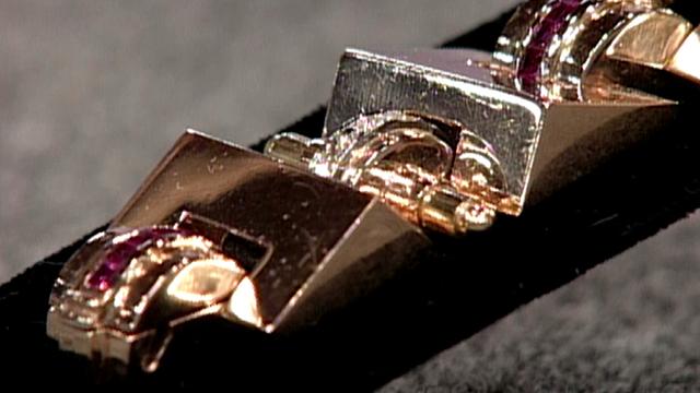 Image of Appraisal: Gold, Diamond & Ruby Bracelet, ca. 1945