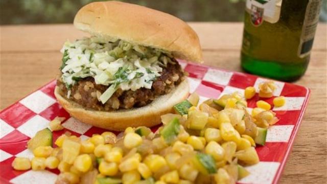 Image of Zesty Southwestern Burgers with Cilantro Slaw